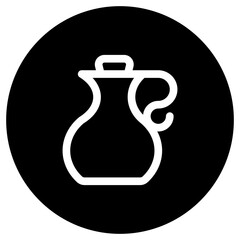 Editable water jug, liquid, container, olive oil vector icon. Wellness, spa, relaxation. Part of a big icon set family. Perfect for web and app interfaces, presentations, infographics, etc