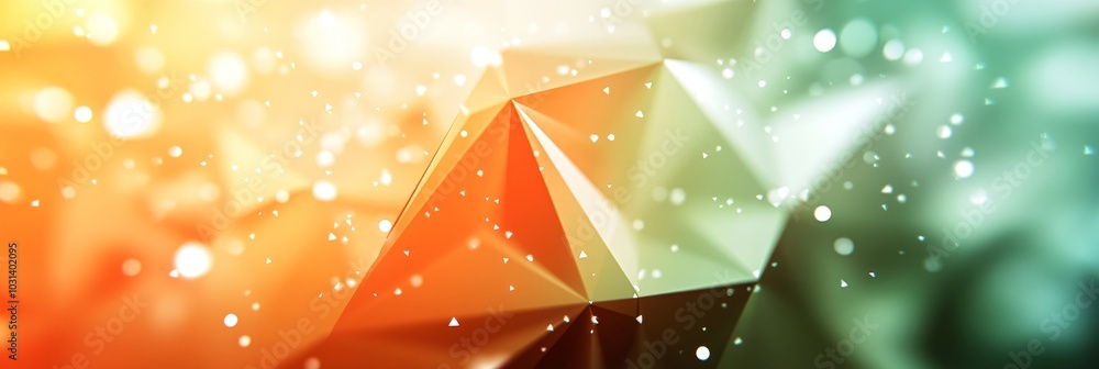 Poster abstract geometric background with a light faded gradient that creates a soft and dreamy atmosphere.