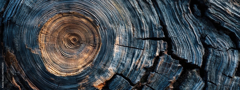 Poster intricate tree growth patterns, detailed view of tree rings showcasing unique textures and historica