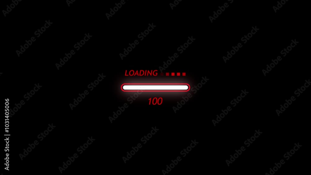 Poster techtechnology loading bar icon animation 4k.