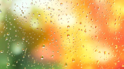 Realistic Raindrops on Glass Abstract Background
