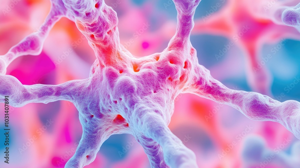 Poster captivating microscopic imagery showcasing the nourishment of bone cells by streams of calcium and v