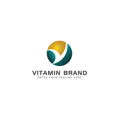 Fototapeta premium Abstract Letter V Logo. Usable for Business and Healthcare Medical Logos