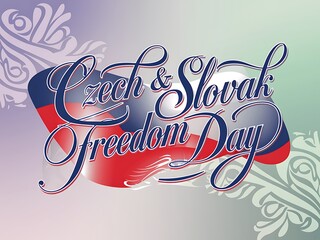 Czech and Slovak Freedom Day Celebration with Flag Design
