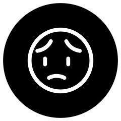 Editable worry, sad face expression emoticon vector icon. Part of a big icon set family. Part of a big icon set family. Perfect for web and app interfaces, presentations, infographics, etc