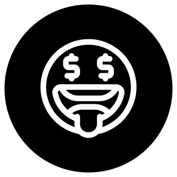 recommend clip art: Editable greedy face expression emoticon vector icon. Part of a big icon set family. Part of a big icon set family. Perfect for web and app interfaces, presentations, infographics, etc