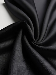 The black silk cloth is elegant and finely detailed.
