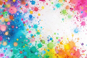 Soft pastel splatter pattern on white background for forced perspective photography