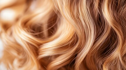 Fototapeta premium Close-up image of curly hair, showing frizzy texture before honey application and defined, glossy curls after, sharp focus, Realistic Photography