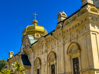 The Holy Myrrh Bearer Women Cathedral built in 1909 in Baku, capital of Azerbaijan.