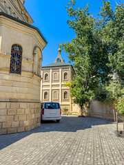 The Holy Myrrh Bearer Women Cathedral built in 1909 in Baku, capital of Azerbaijan.