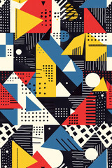  Vibrant and modern multicolor geometric pattern design for any purpose