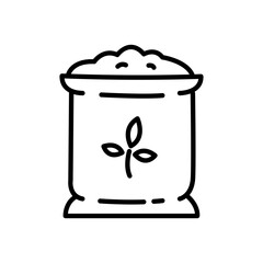 fertilizer icon vector in line style