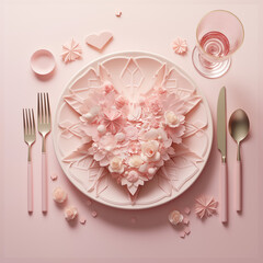 Valentine day table decoration 