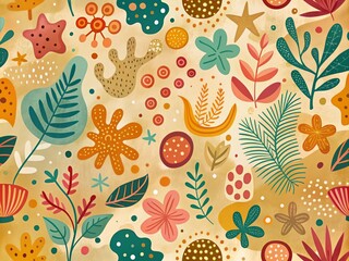 Funky Abstract Background with Organic Shapes and Bokeh Effect for Stylish Designs