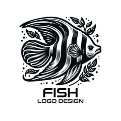 Naklejka premium Fish Vector Logo Design