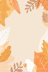 Autumn background vector design with text space