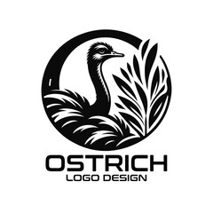 Ostrich Vector Logo Design