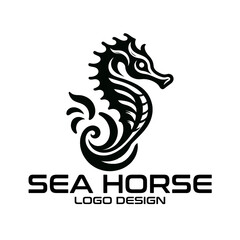 Sea Horse Vector Logo Design