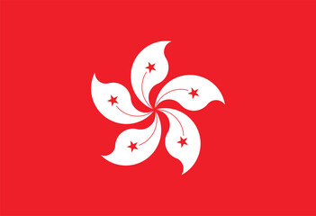 National flag of Hong Kong country , digital graphics and vector design 