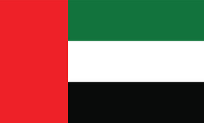 National flag of UAE country vector design and illustration , Flag of UAE country