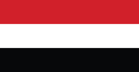 Flag of Yemen vector design and flat illustration , National flag of Yemen country