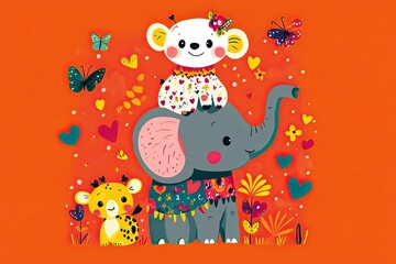 Design one with playful cartoon animals