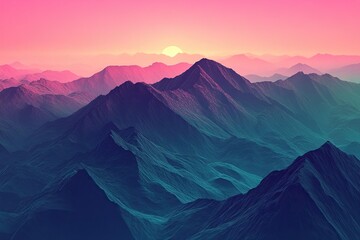 Fototapeta premium sunrise over mountains