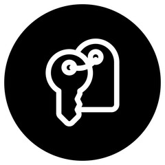 Editable room key vector icon. Part of a big icon set family. Perfect for web and app interfaces, presentations, infographics, etc