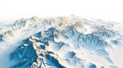 Fototapeta premium Serene Snow-Covered Mountain Range Landscape