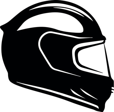 recommend clip art: Motorbike helmet vector black silhouette design for T-Shirt