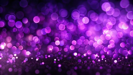 Abstract purple bokeh on black background with leading lines