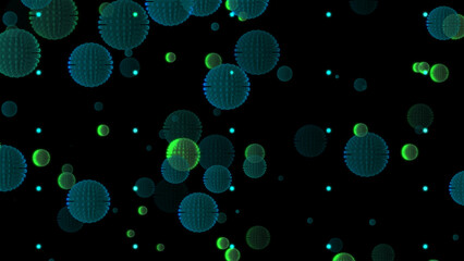 3d rendering of Human cell or Embryonic stem cell microscope background.