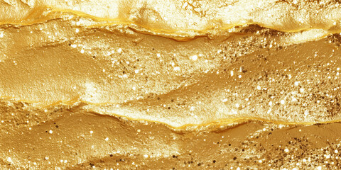 Obraz premium Elegant and Luxurious Yellow-Gold Hue Isolated Element with a Sparkling Effect on a Reflective Surface