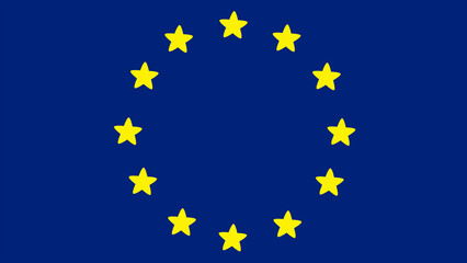 European flag. Union of europe symbol. Blue flag with circle stars. Official Europe sign