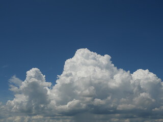 Cumulonimbus cloud formations on tropical sky , Nimbus moving , Abstract background from natural phenomenon and gray clouds hunk , Thailand