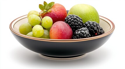 Colorful Traditional Fruits on White Background