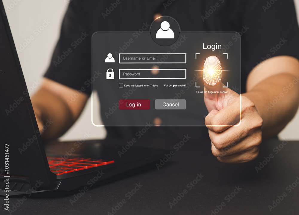 Aufkleber fingerprint authentication for secure login.