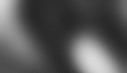 Gray black monochrome abstract soft color flow noise texture backdrop design, grainy gradient glowing, bright, shine, noisy, vibrant poster or banner, copy space