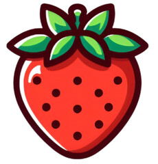 Obraz premium illustration of strawberry icon. Generative ai