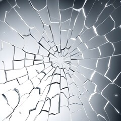 Obraz premium shattered glass texture with sharp irregular cracks, broken glass background