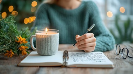 Reflective Year in Review Journal Page Capturing Cherished Memories Significant Achievements and Personal Growth from the Past Year
