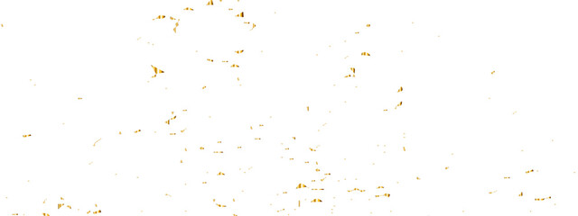 Vector gold particles confetti glitter on transparent background.  Gold sparks and doted golden glitter special light effect celebration background. 