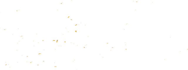 Golden glitter confetti falling down on transparent background. Vector illustration.