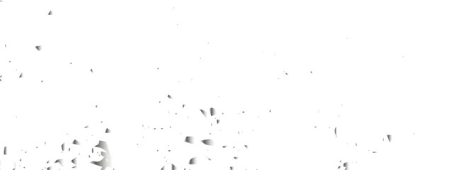 Silver shiny glitter sparkle confetti falling down on transparent background. Vector illustration.