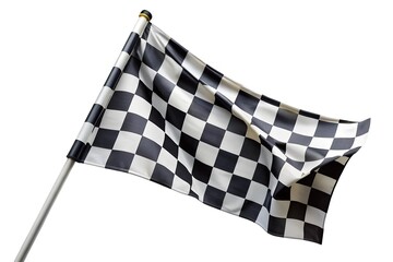 race flag isolated on white