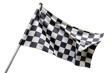 Rolgordijnen zonder boren race flag isolated on white © tarakacraft