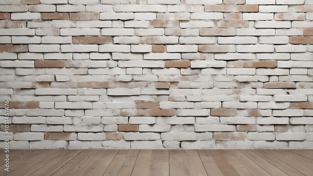 Poster abstract rustic brick wall background with a classic, uneven layout, vary in color, ranging from dee