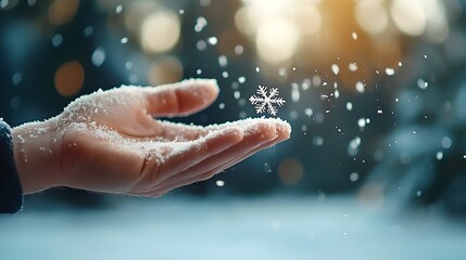 Fototapeta premium Close up of delicate intricate snowflakes adorning a frosty window pane capturing the serene and peaceful atmosphere of the winter holiday season