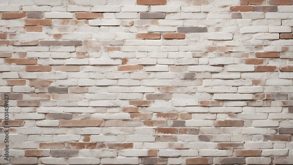 Poster abstract rustic brick wall background with a classic, uneven layout, vary in color, ranging from dee